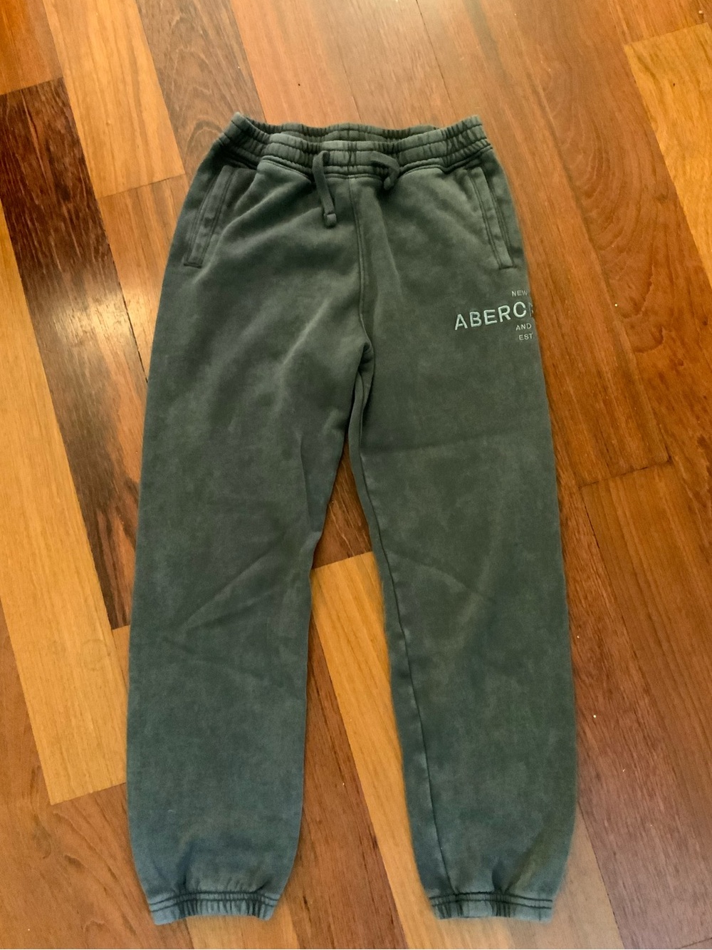 Abercrombie & Fitch Kids Boys Black Washed Fleece Joggers